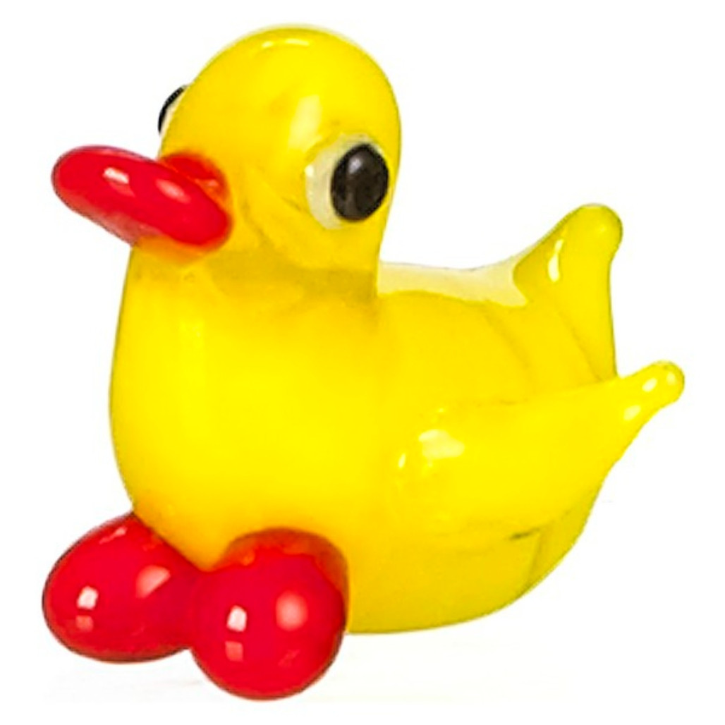 Miniature Yellow Duck Figurine