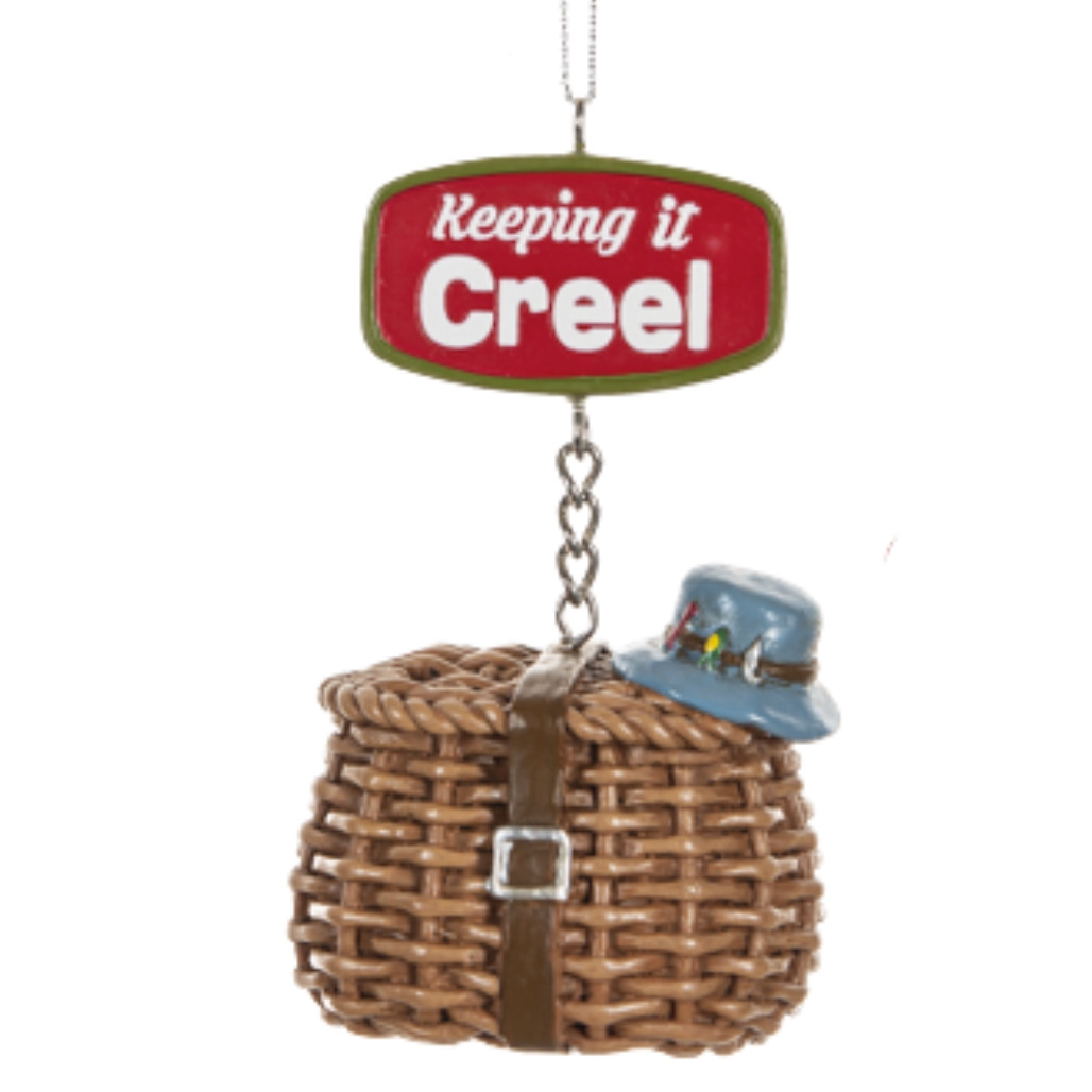 Picnic Basket Fishing Ornament
