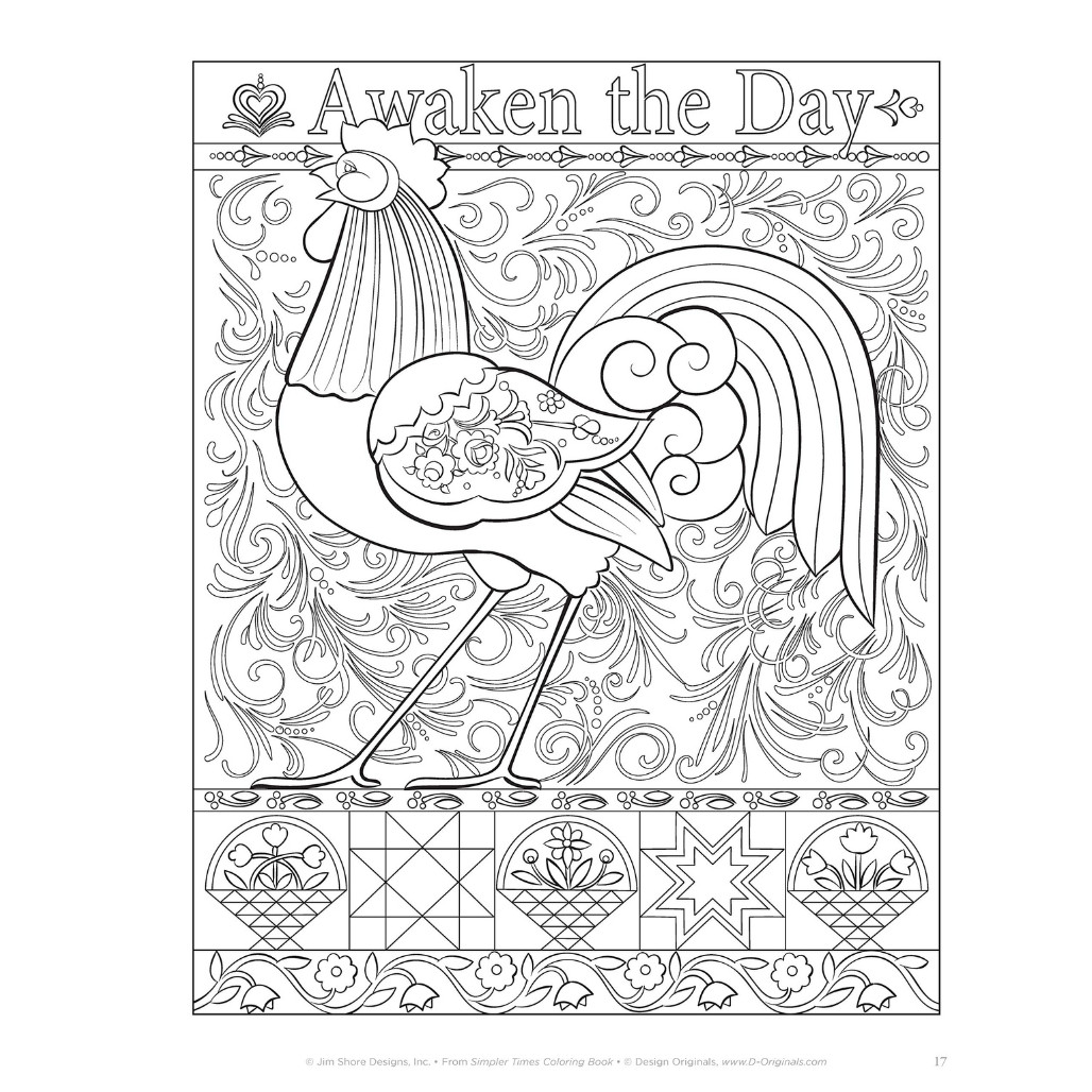 Jim Shore Simpler Times Coloring Book