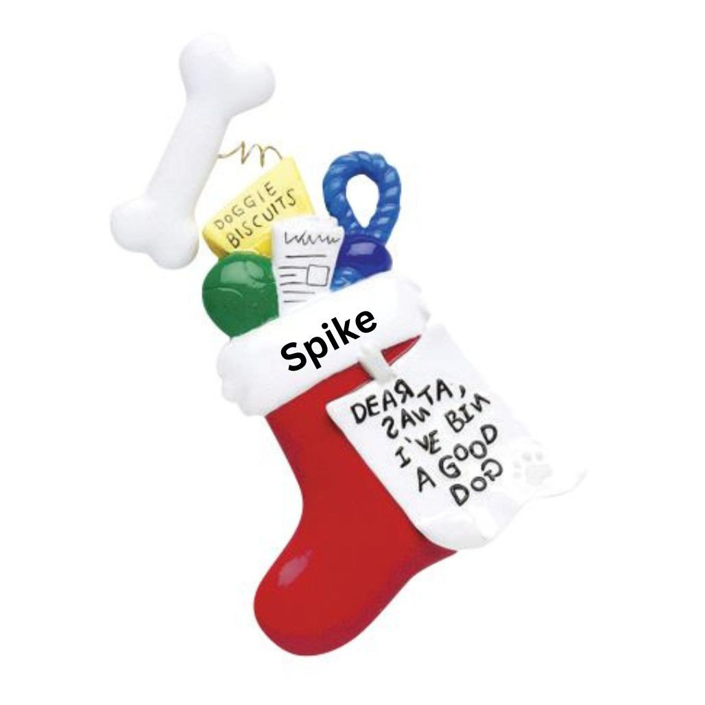 Personalized Dog Stocking Ornament