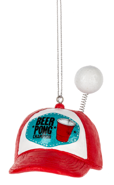 Beer Pong Hat Champion Ornament
