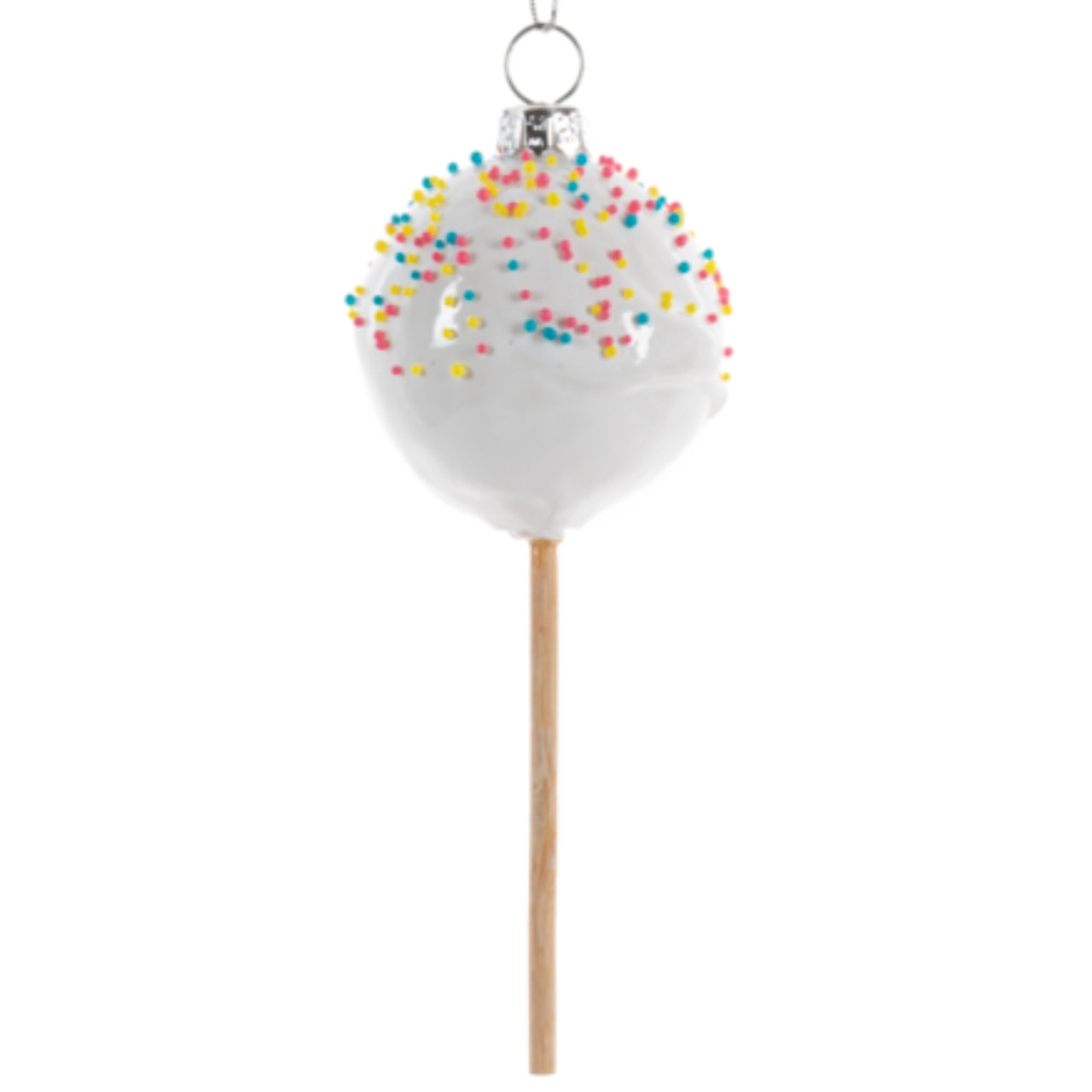 White Icing Cake Pop Ornament