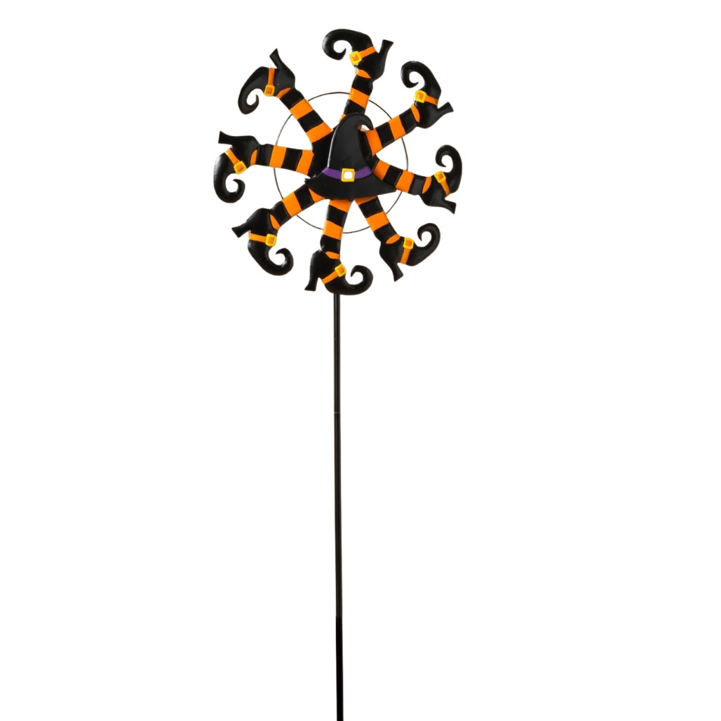 Halloween Wind Spinner w/Witches' Shoes