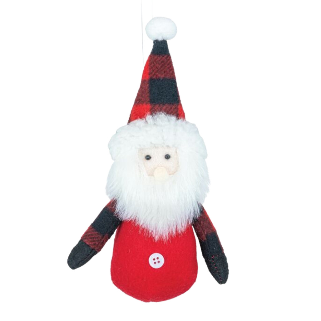 Santa Wearing Plaid Attire Ornament