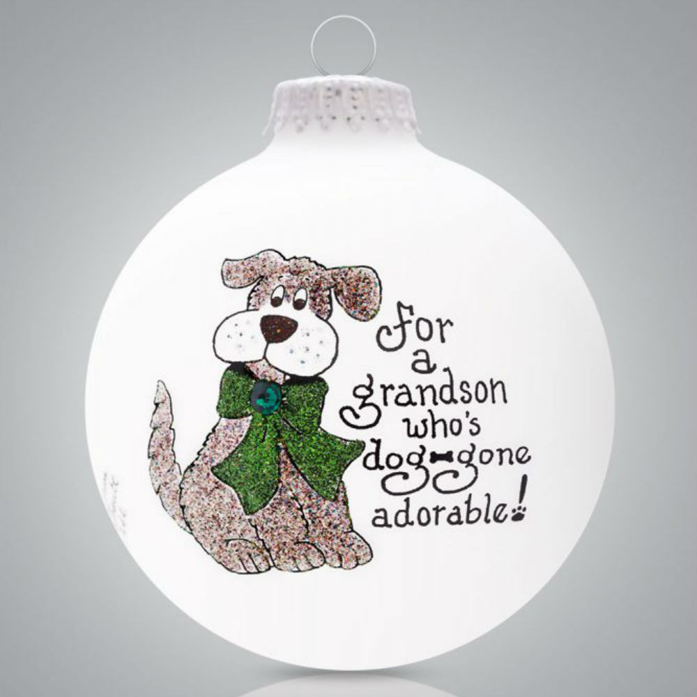 Heart Gifts by Teresa - Grandson Dog Ornament