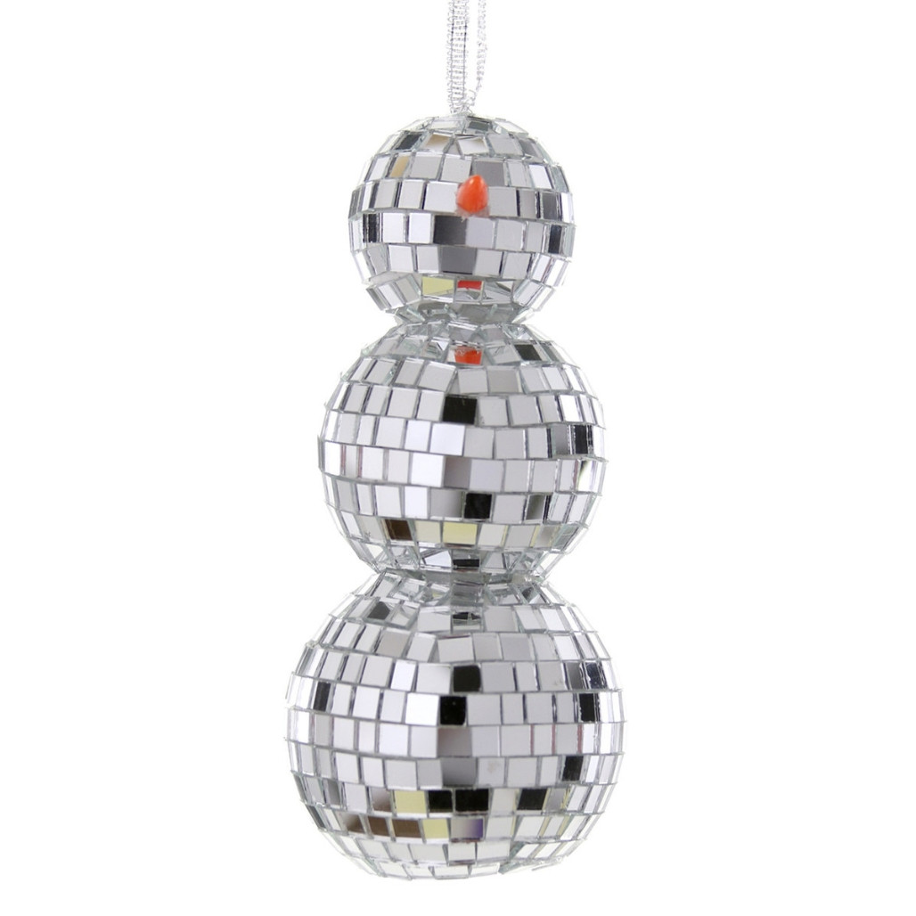 Cody Foster Mirrorball Snowman Ornament
