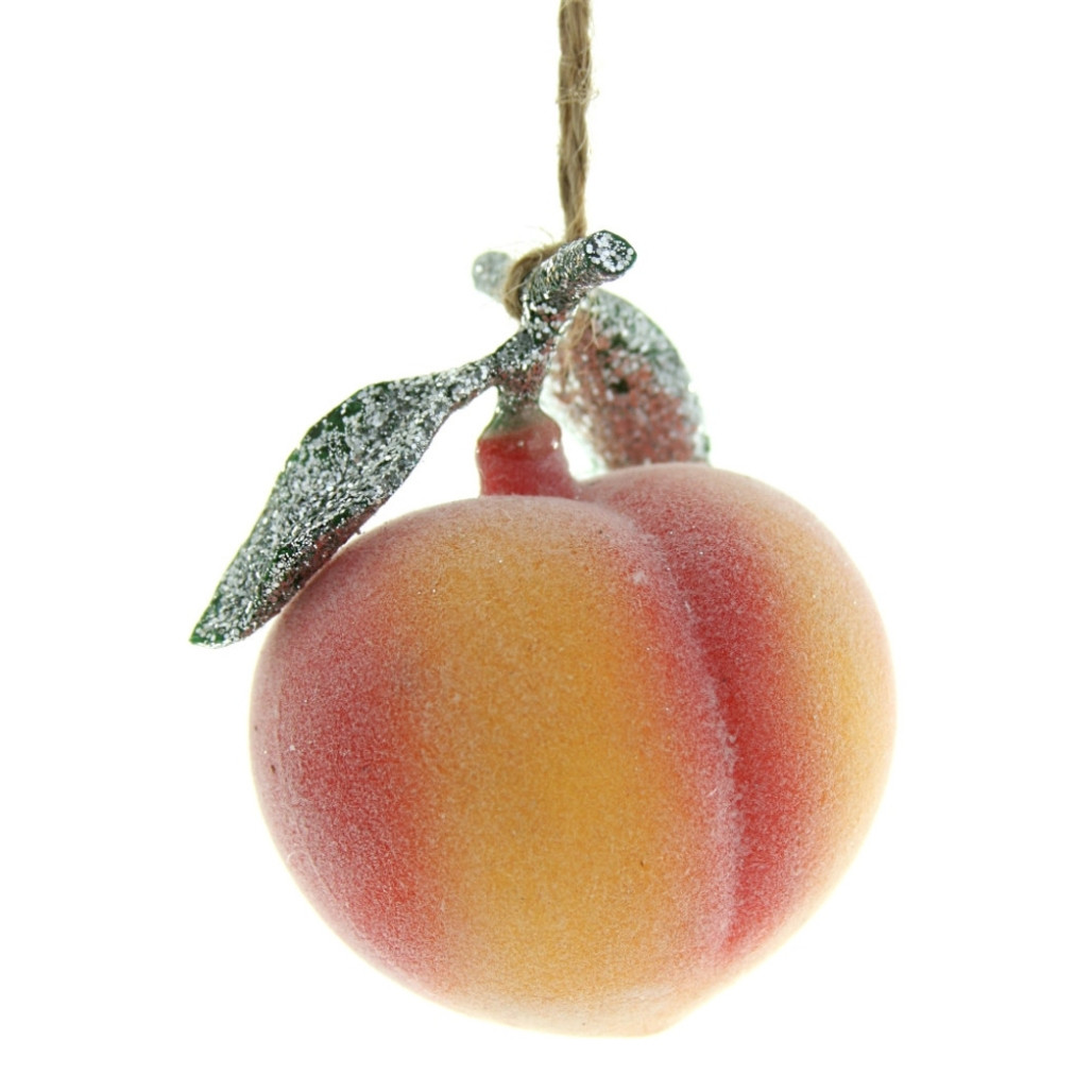 Cody Foster Glass Orchard Fresh Peach Ornament