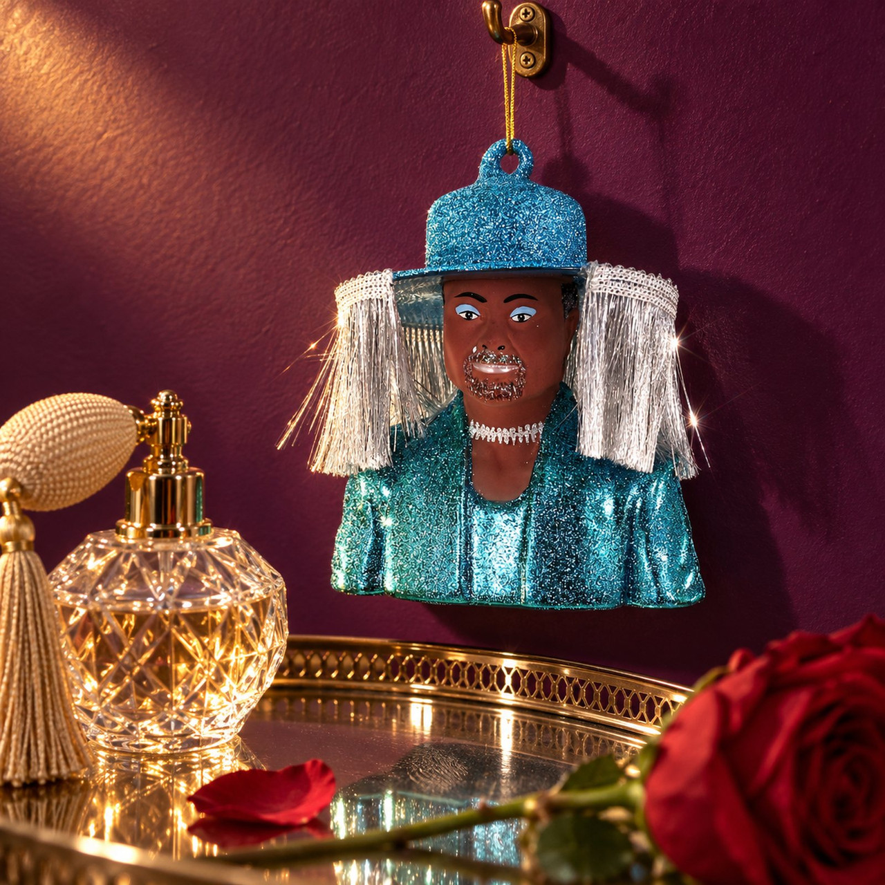 Cody Foster Billy Porter Glass Ornament