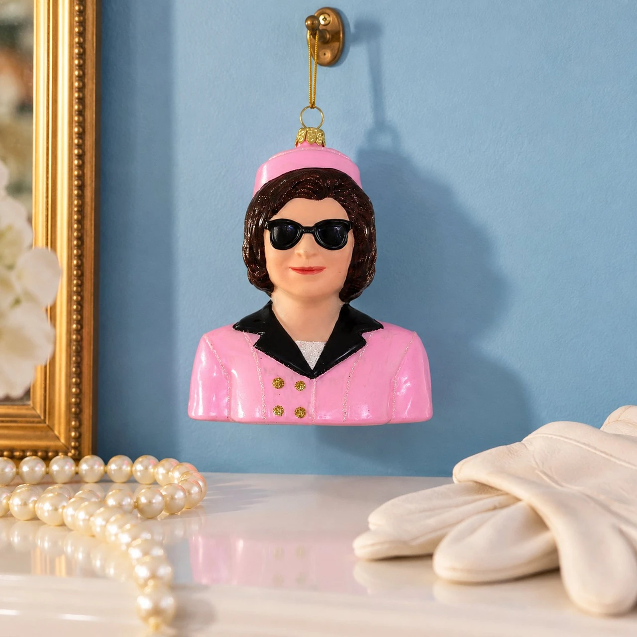 Cody Foster Jackie Kennedy Glass Ornament