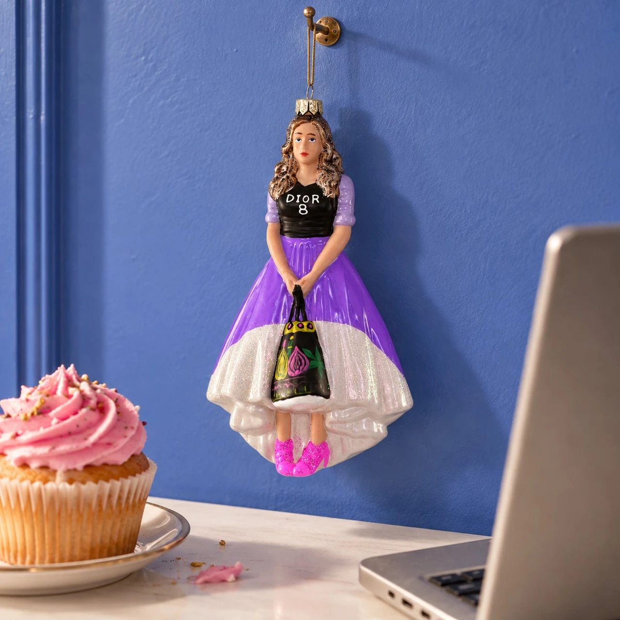 Cody Foster Glass Carrie Bradshaw Ornament