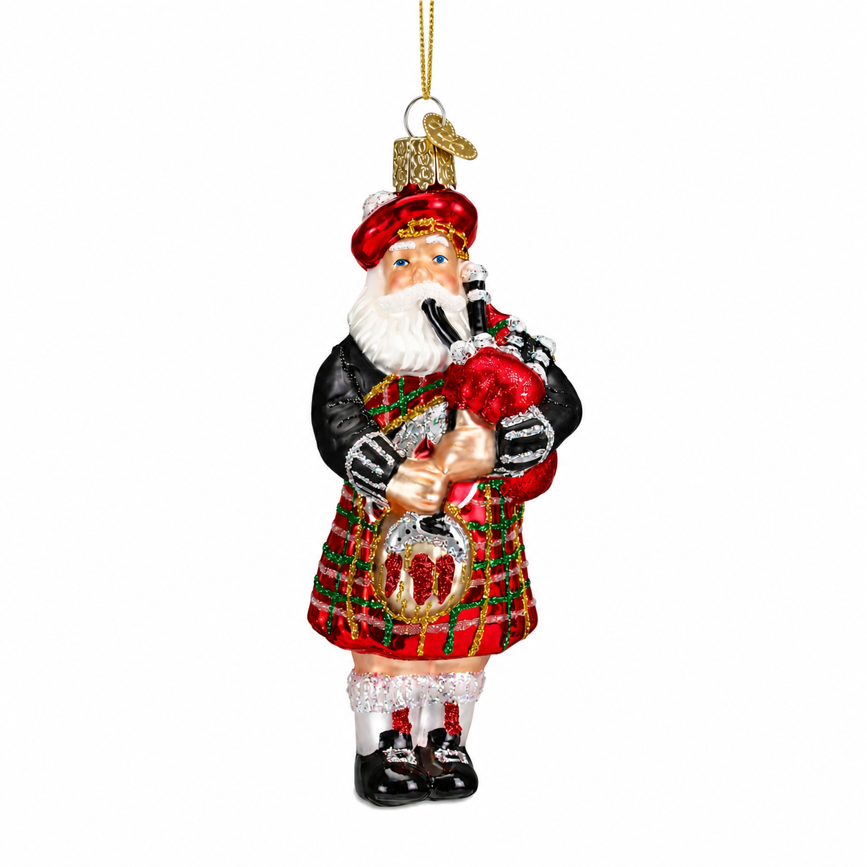 Old World Christmas Highland Santa Glass Ornament