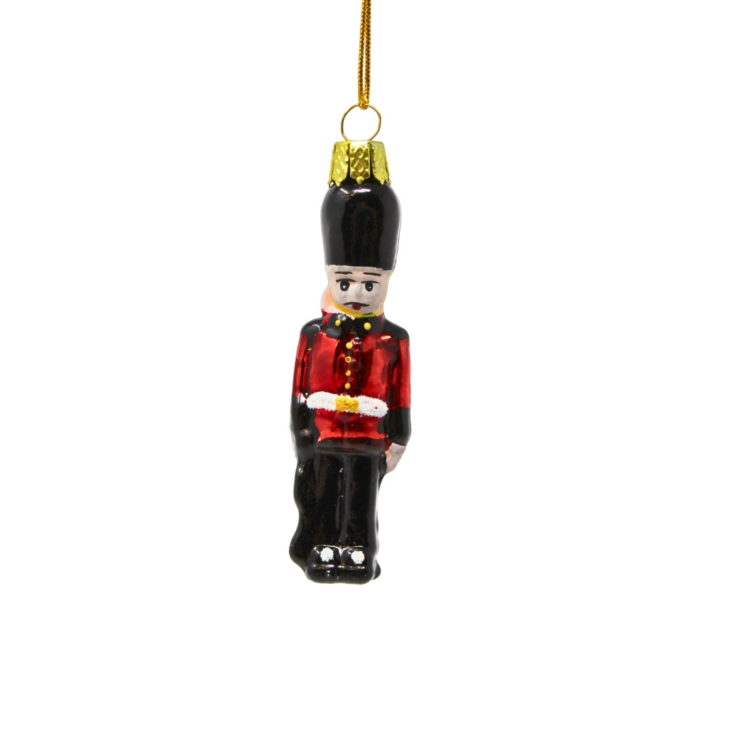 Cody Foster Tiny London Soldier Blown Glass Ornament