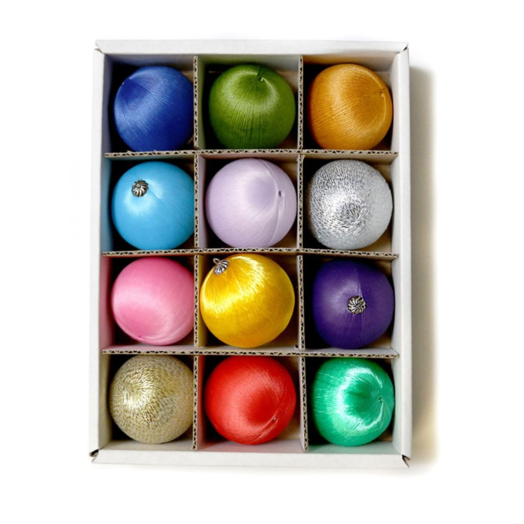 Satin Thread Ornaments by Cody Foster - Boxed Set of 12