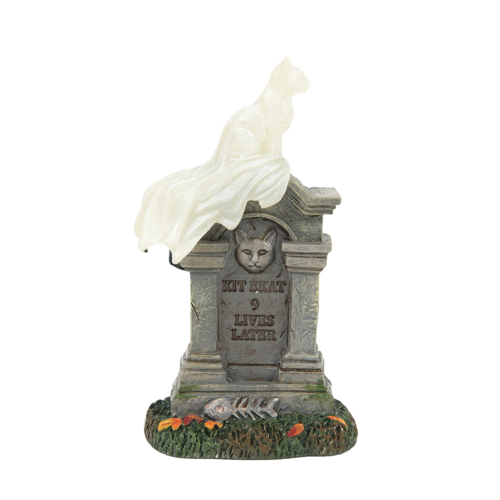 Department 56 - Halloween Village - Kit E. Kat Tombstone