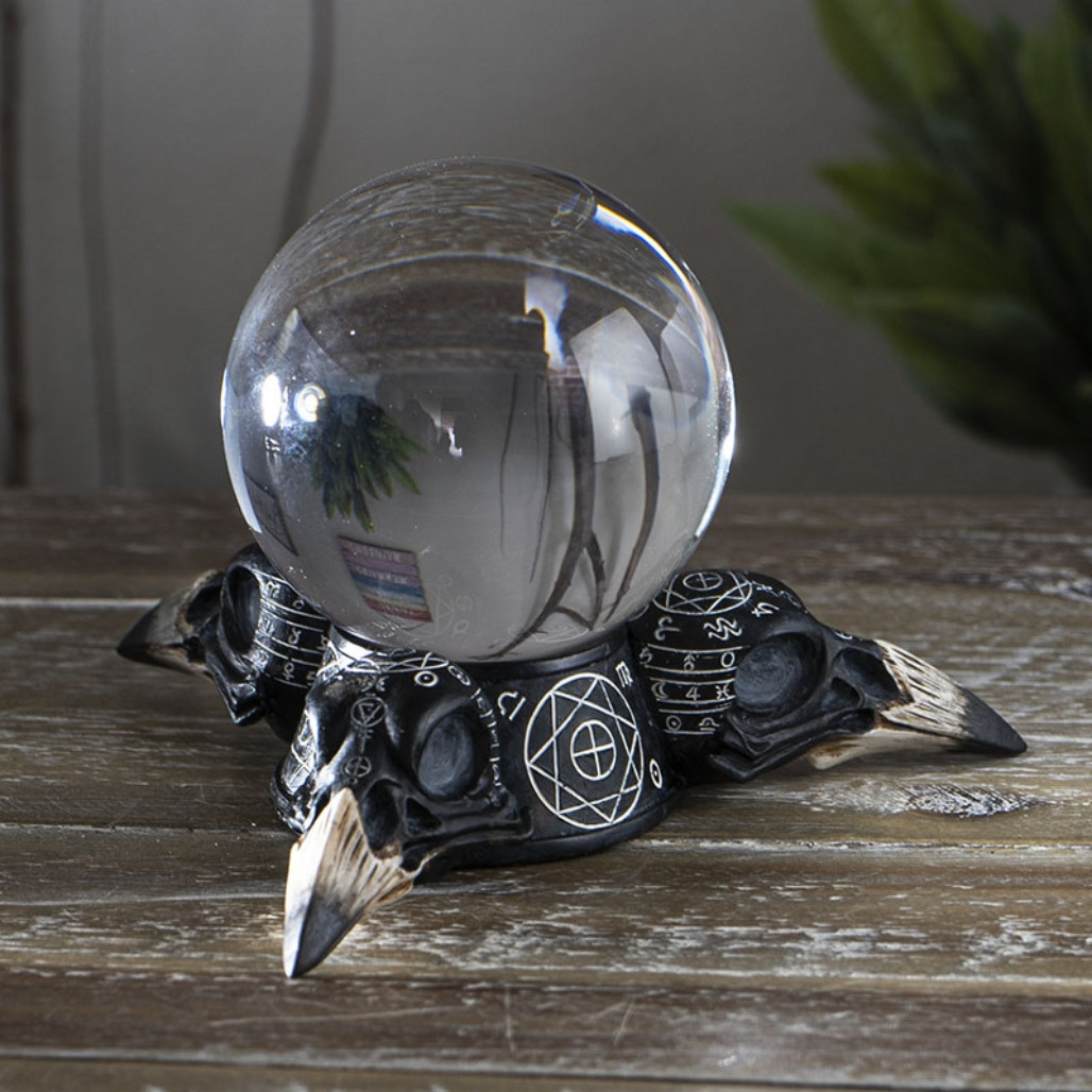 Raven Skulls Crystal Ball