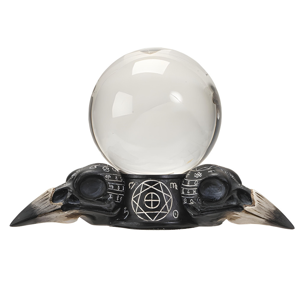 Raven Skulls Crystal Ball