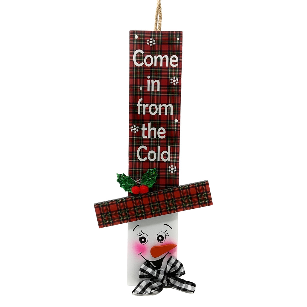 Come In From The Cold Snowman Head Ornament