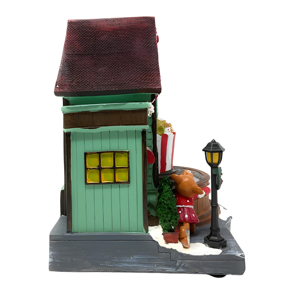Lumineo Animated Mouse Bakery Building - 10” with Sweets Rotation