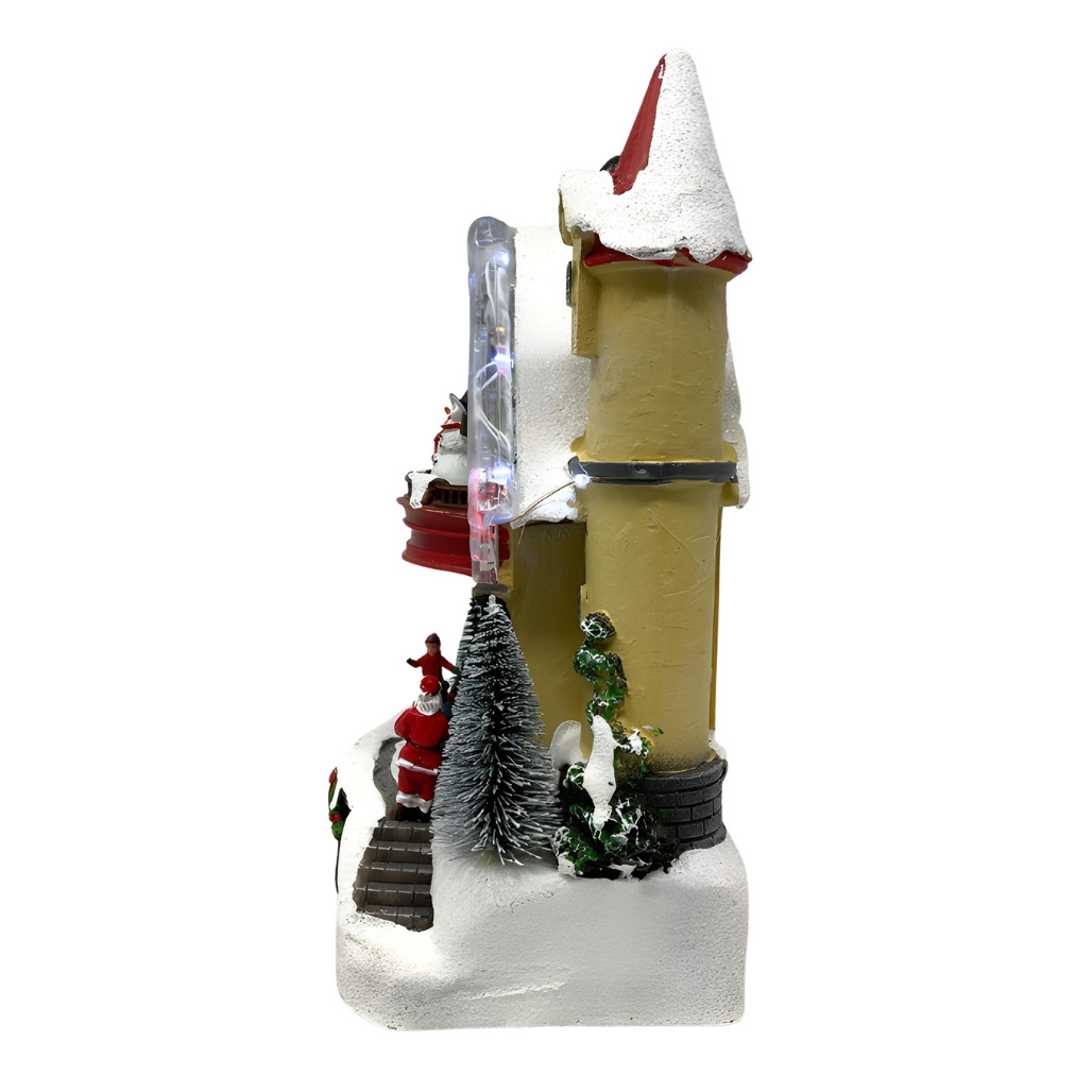 Lumineo Animated Christmas House with Santa - 12”x9” Scene