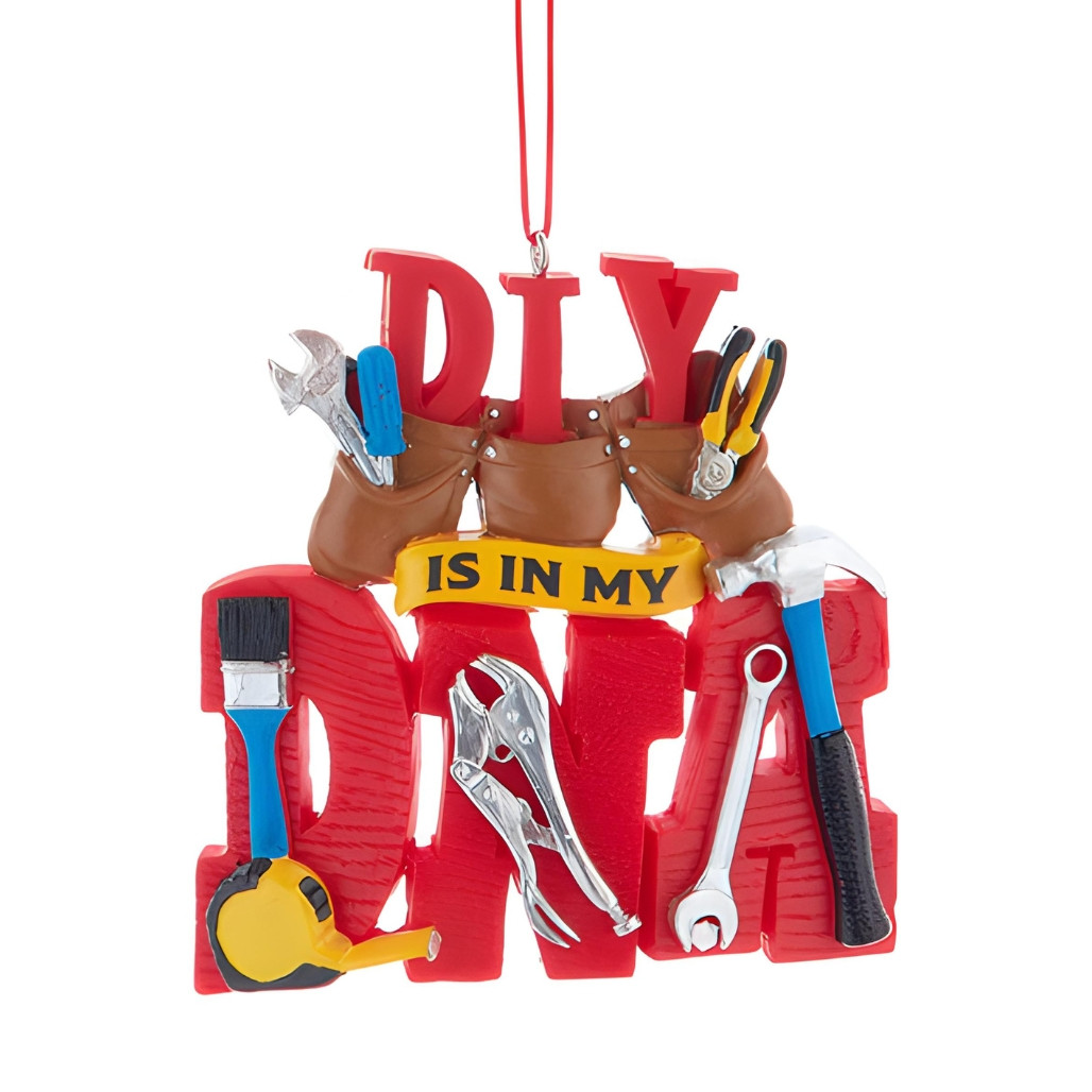 Kurt Adler DIY Is In My DNA Tool Belt Ornament, 3.5" J8887