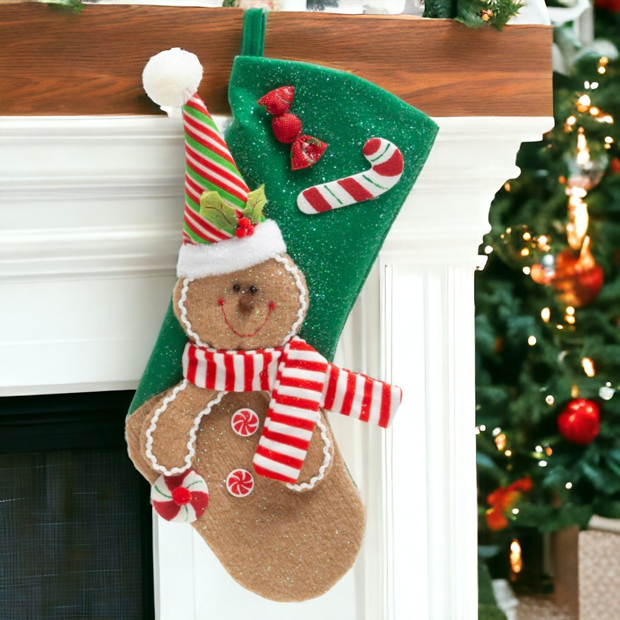 クリスマス Supreme Christmas Stocking super-sized-velveteen-