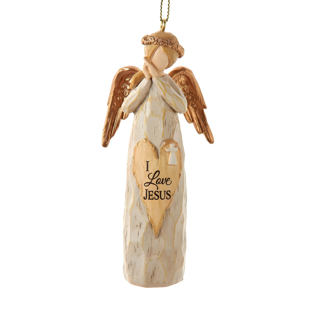 I Love Jesus Angel Ornament