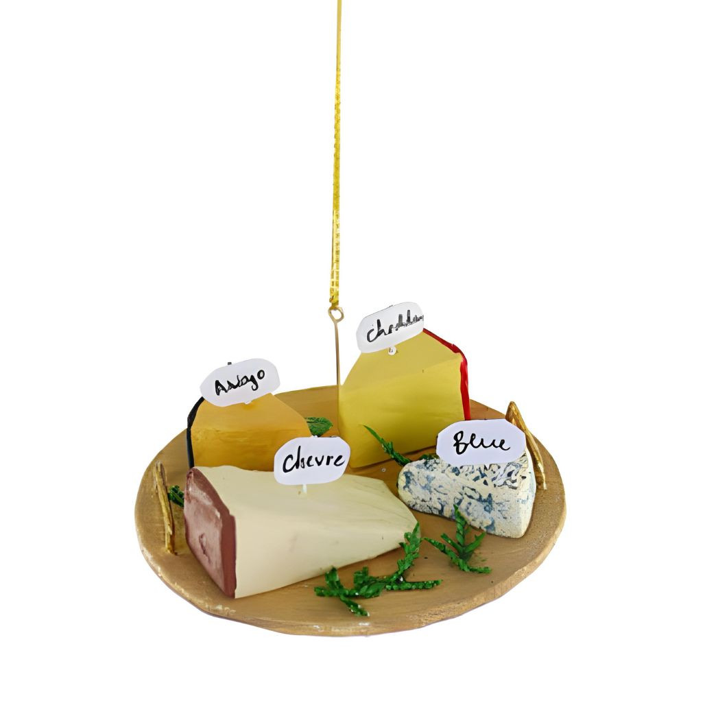 Assorted Cheese Tray Christmas Ornament