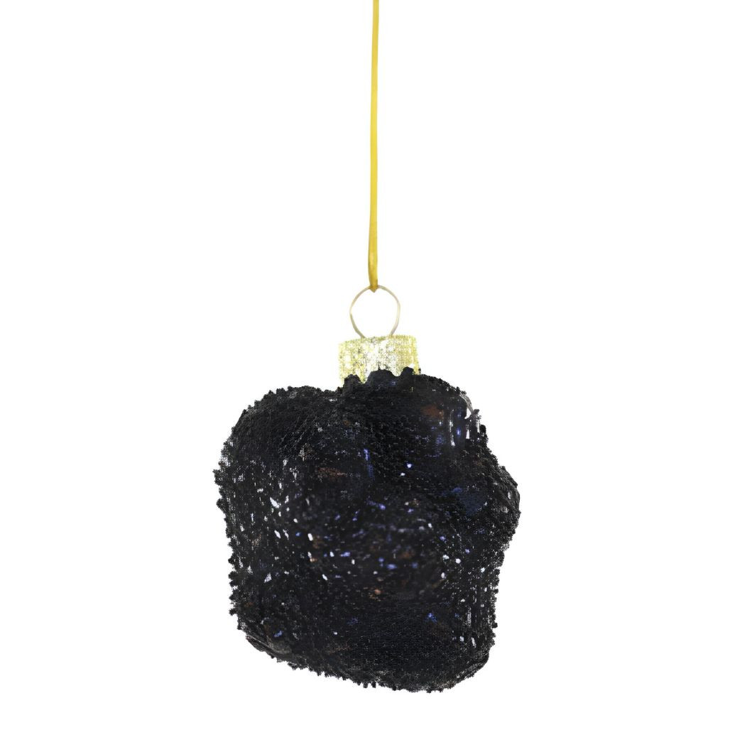 Glittery Black Truffle Christmas Ornament
