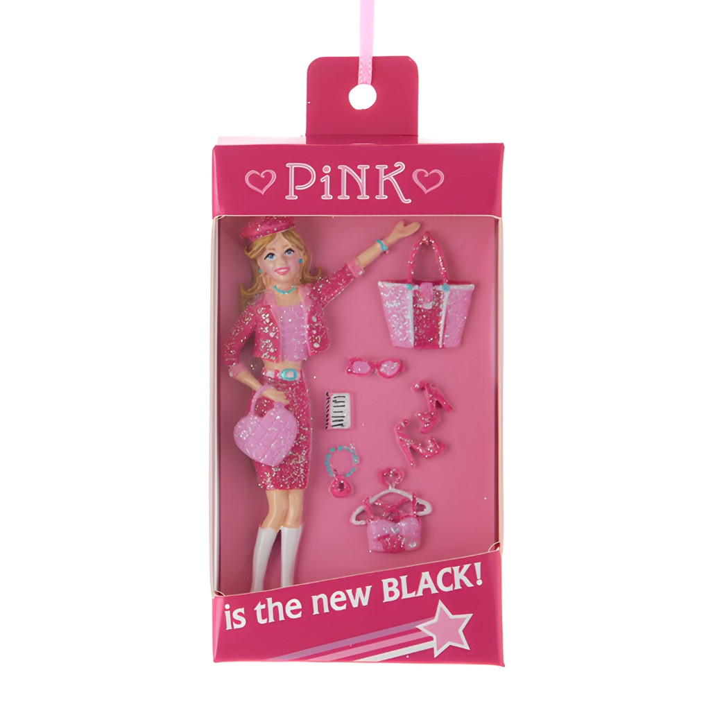 Pink Is The New Black Boxed Doll Ornament