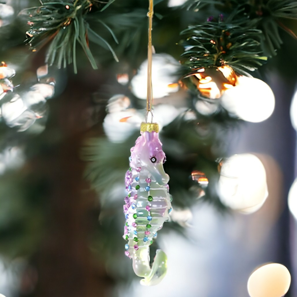 Purple/Green Deep Sea Seahorse Ornament