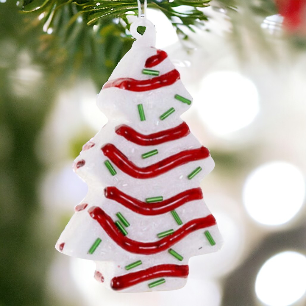 Festive Christmas Tree Cake Ornament