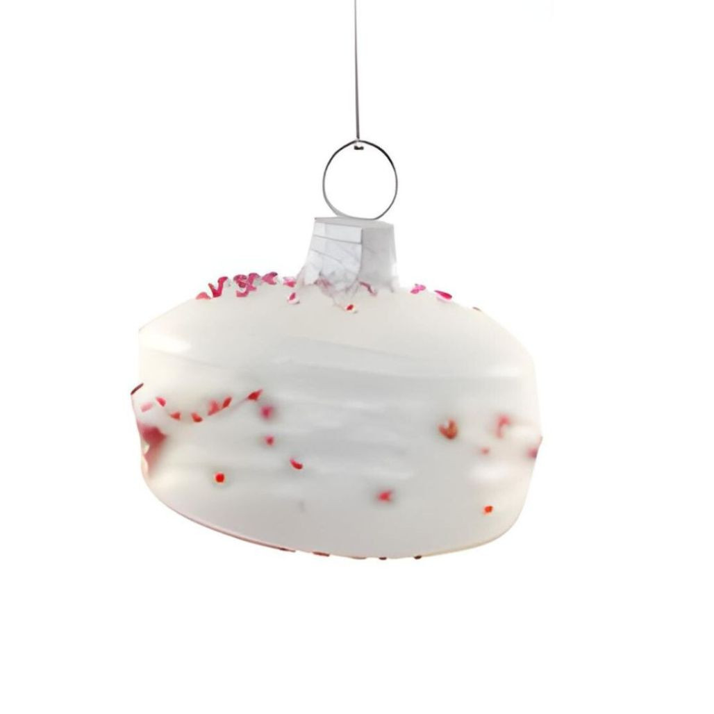 White Macaron Christmas Ornament