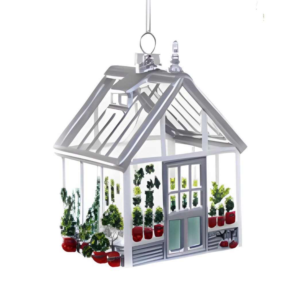 Silver Reclaimed Greenhouse Ornament