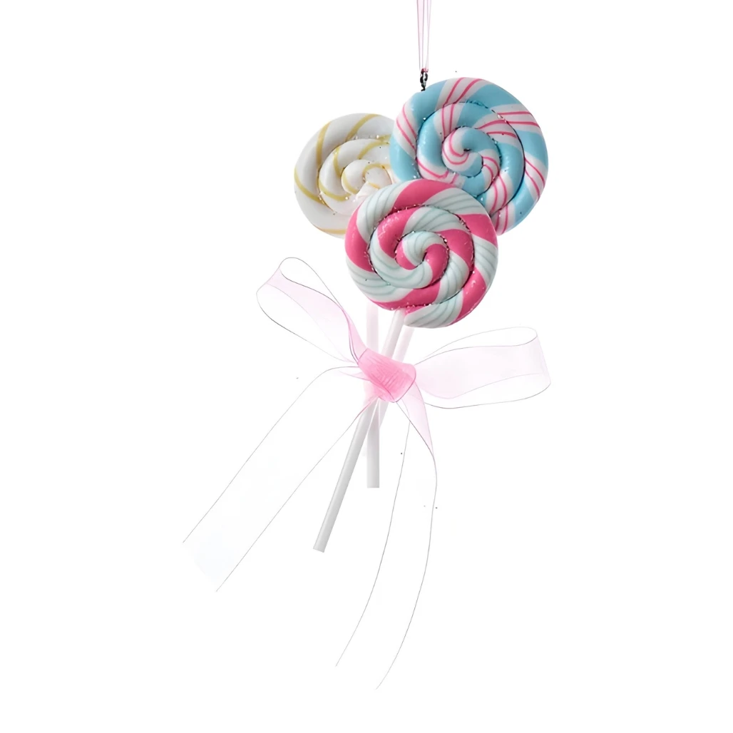 Swirl Lollipops Claydough Ornament