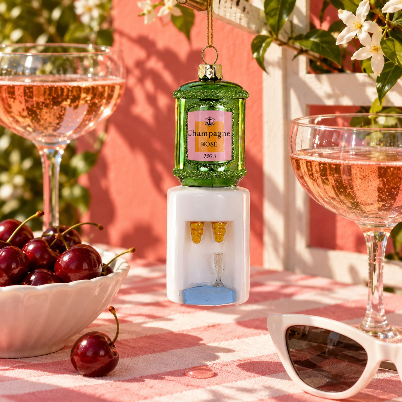 Rosé Wine Cooler Ornament
