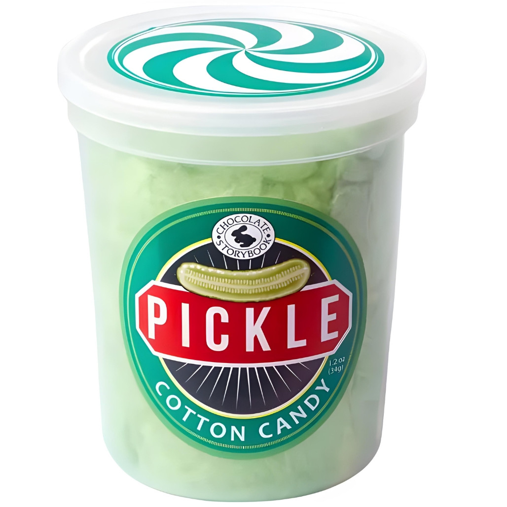 Pickle-Flavored Cotton Candy Tub