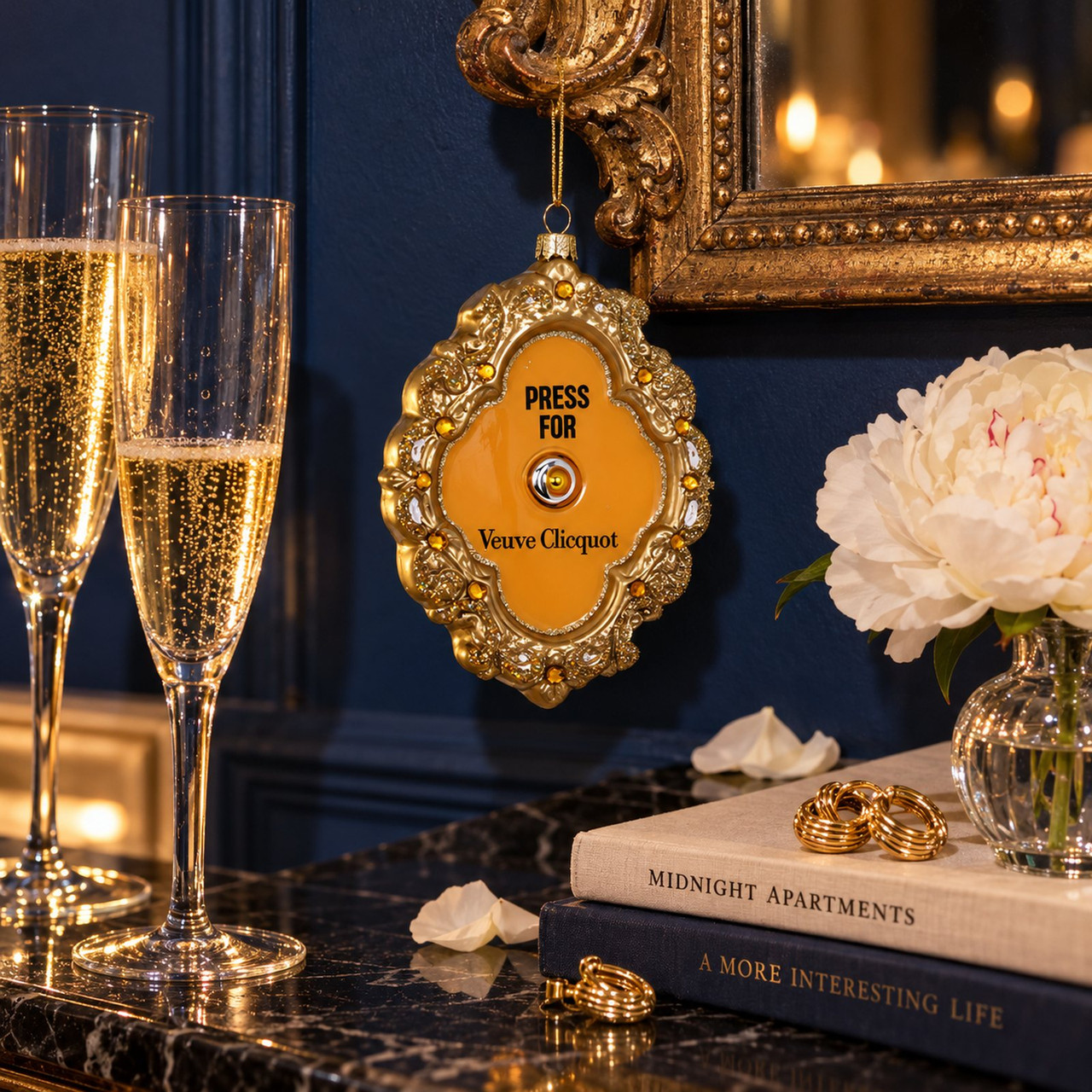 Press for French Champagne Ornament