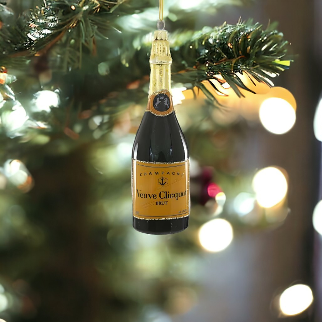 Festive Champagne Brut Bottle Ornament