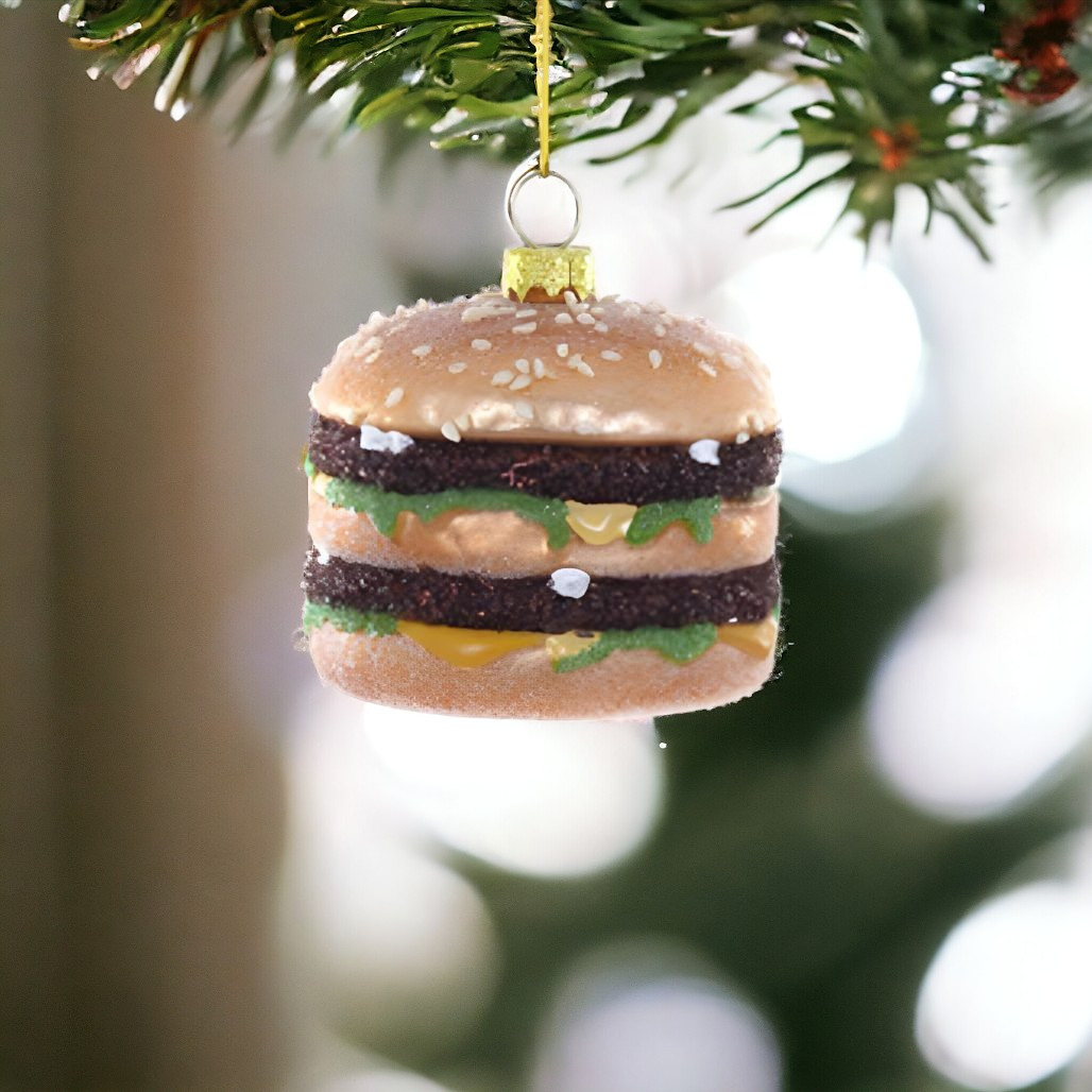 Double-Decker Burger Christmas Ornament