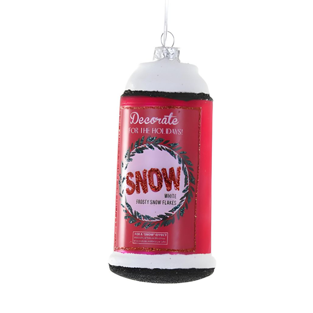 Retro Spray Snow Can Ornament