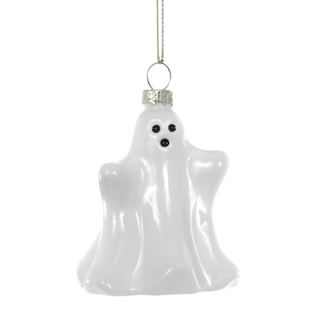 Whimsical White Ghost Ornament