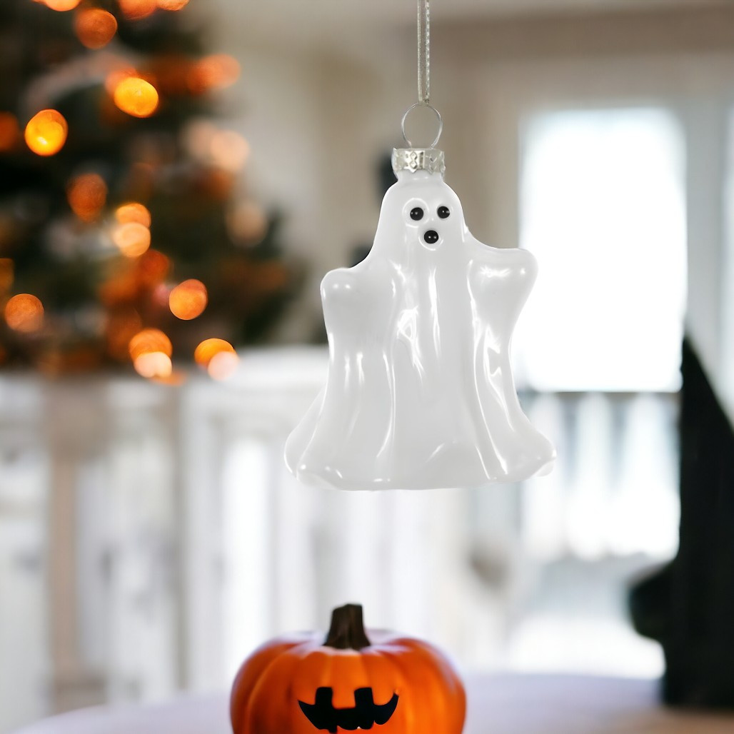 Whimsical White Ghost Ornament
