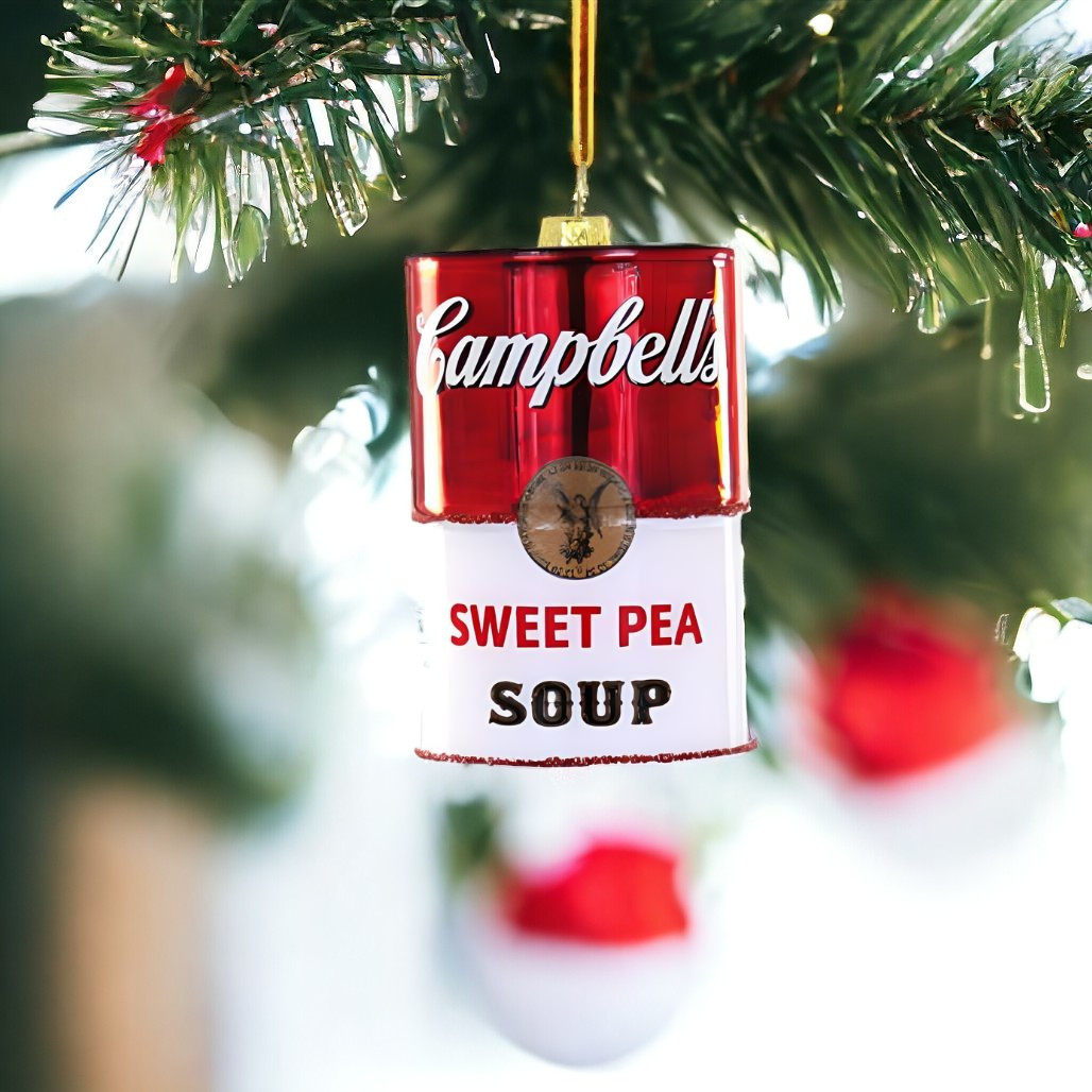 Sweet Pea Soup Can Ornament