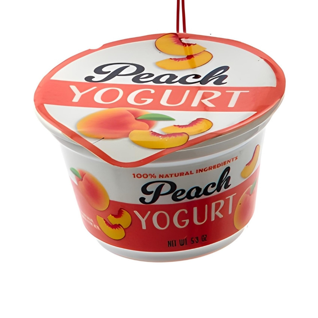Peach Yogurt Cup Ornament