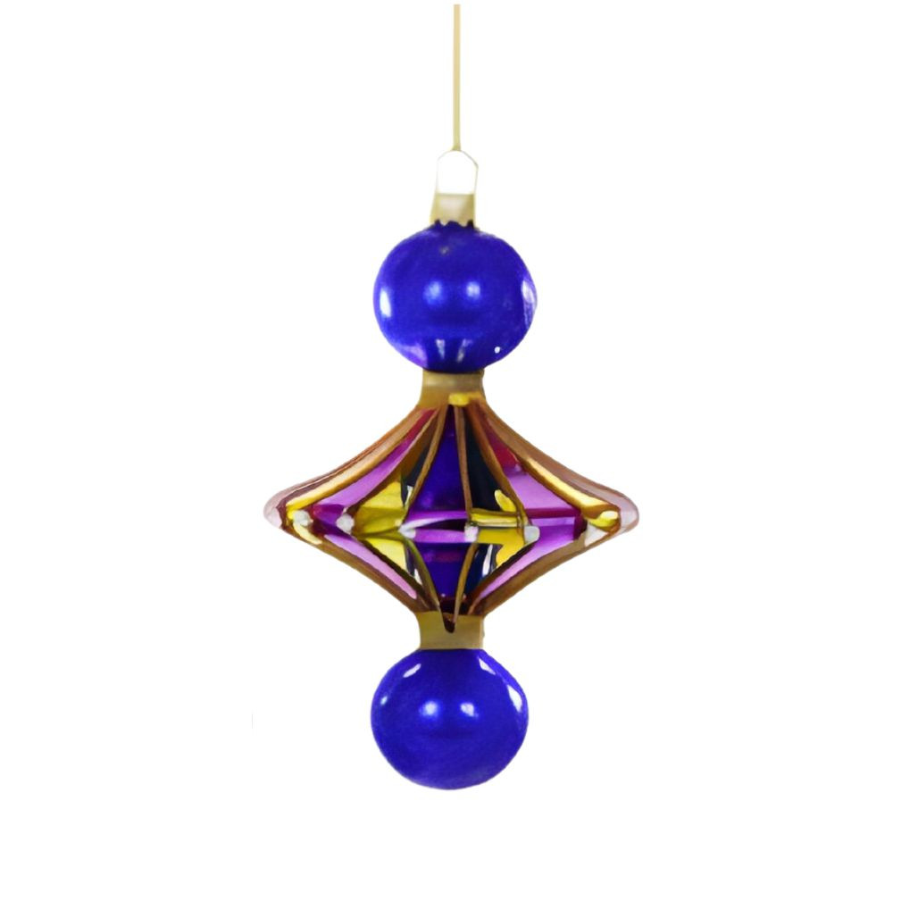 Purple Merry & Bright Spindle Ornament