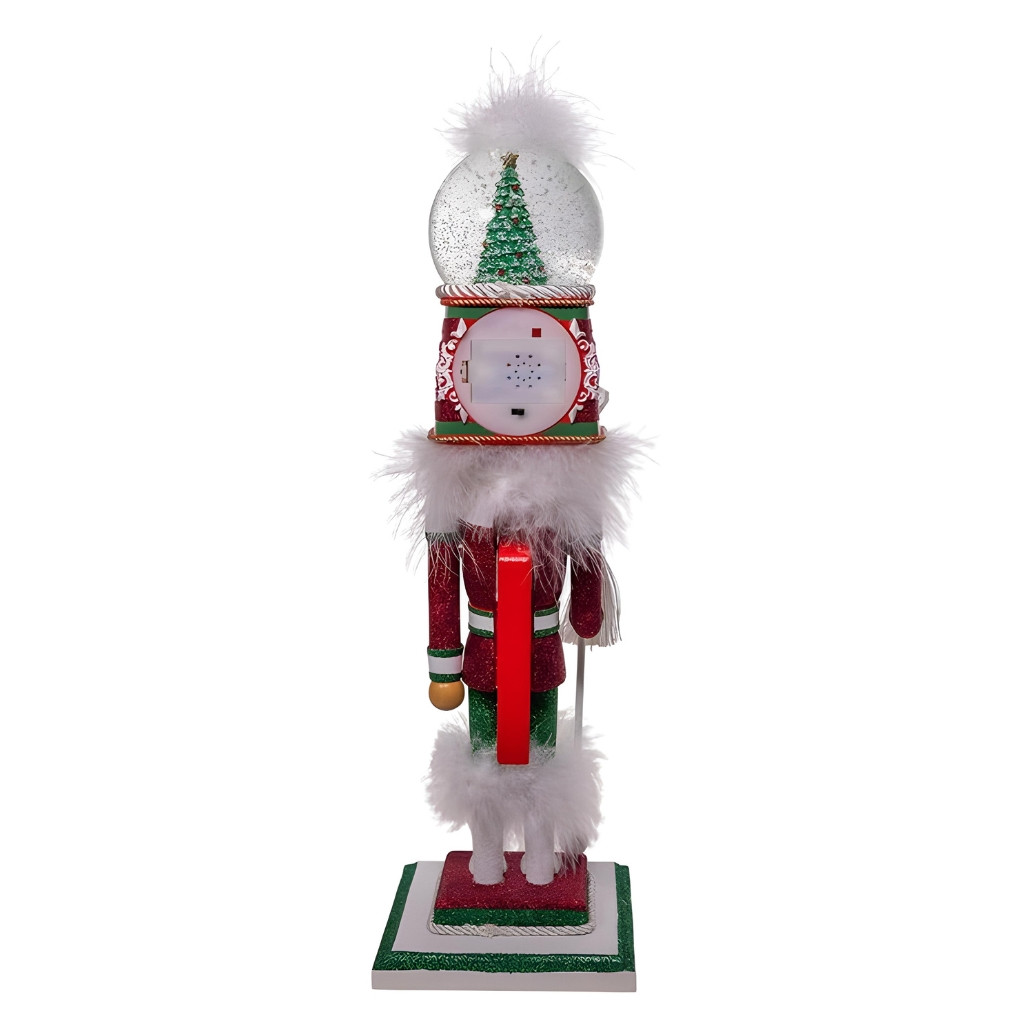 Deck The Halls Musical Water Globe Nutcracker