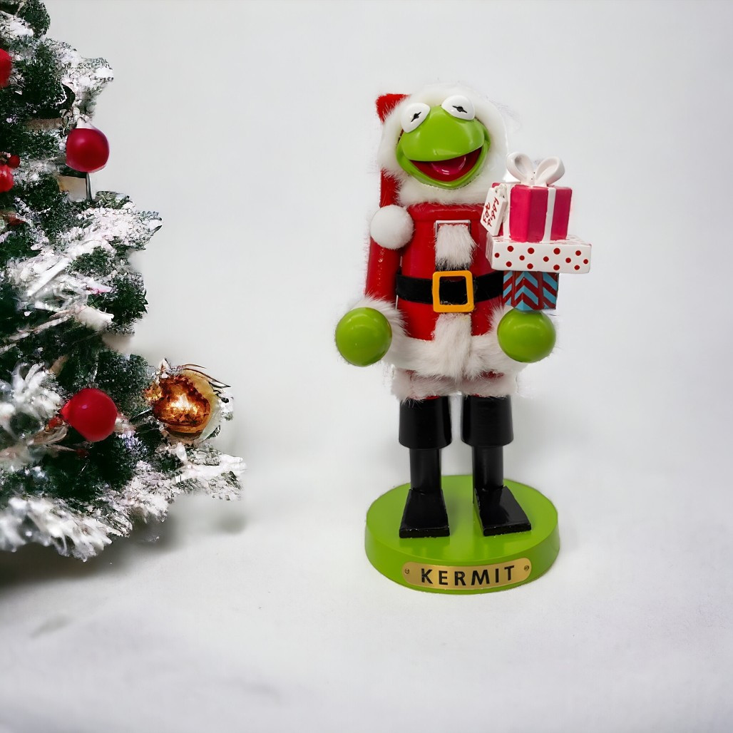 Festive Kermit the Frog Nutcracker