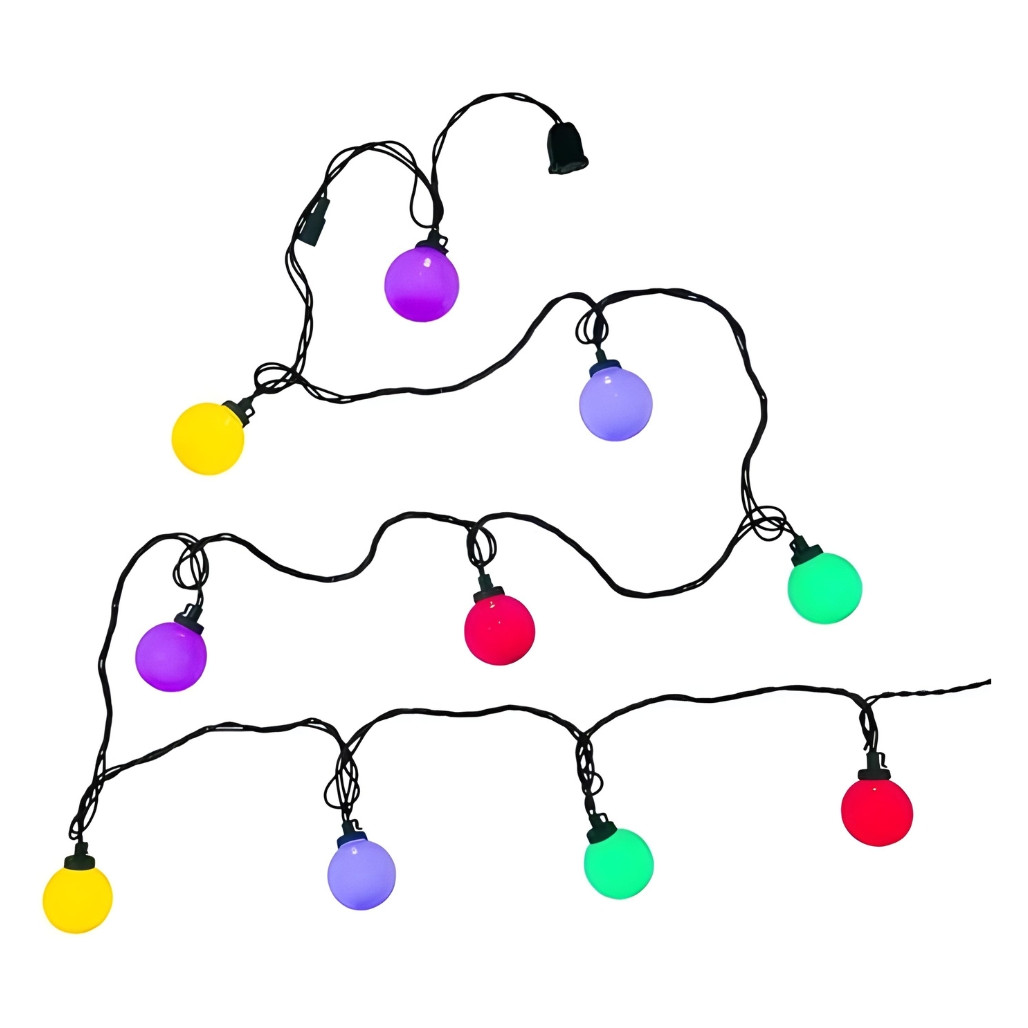 Multicolor Opaque G50 LED Light Set Green Wire