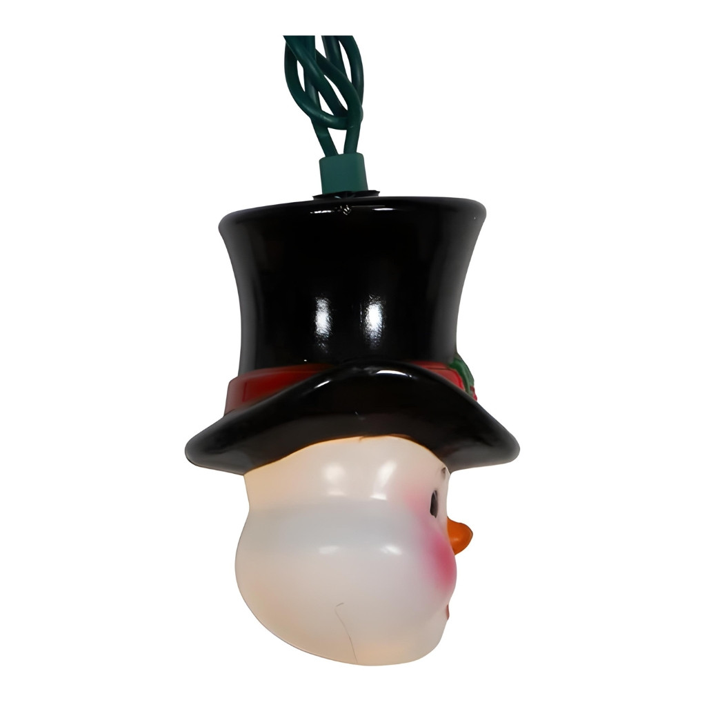 Cheerful Snowman Head Lights