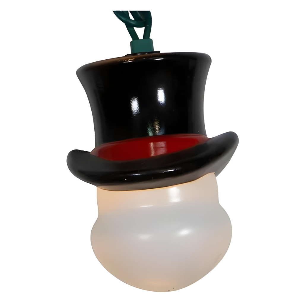 Cheerful Snowman Head Lights